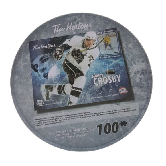 Vintage 2009 Tim Hortons Sidney Crosby Collectible Puzzle Tin & NHL Penguins Mug - Picture 5 of 16